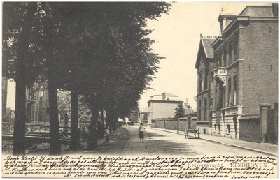 16256 Keizersgracht : met links naast de bomenrij de stadsgracht, 1900 - 1910