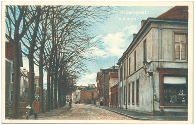 16263 Keizersgracht : met links langs de bomenrij de stadsgracht, 1900 - 1910