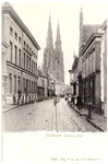 16279 Stratumseind, met op de achtergrond de Catharinakerk aan het Catharinaplein, 1900 - 1910