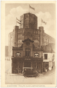 16432 Philipsfabrieken, met op de voorgrond Café Central (Tramhalt), 1936