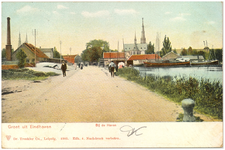 16682 Haven van het Eindhovenskanaal, met op de achtergrond de Paterskerk, 1905