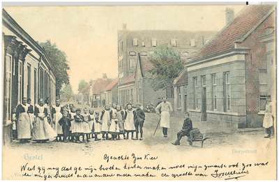 16719 Dorpstraat, met de sigarenfabriek Kerssemakers Rath & Co (Keraco), 1890 - 1902