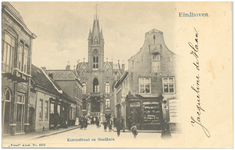 16733 Jan van Hooffstraat, met op de achtergrond het stadhuis in de Rechtestraat, 1905 - 1915
