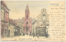 16751 Jan van Hooffstraat, met op de achtergrond het stadhuis in de Rechtestraat, 1902 - 1905