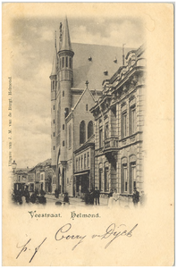 17252 Veestraat, met de H. Hartkerk, 1901