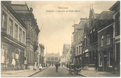 17264 Veestraat, met op de achtergrond De Beurs op de Markt, 1900 - 1920