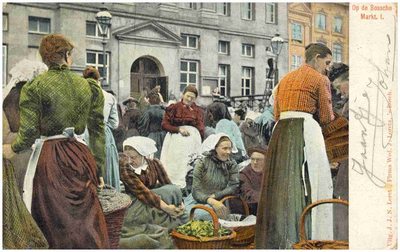 17556 Het in- en verkopen van goederen op de Markt, 1900 - 1920