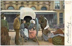 17558 Het in- en verkopen van goederen op de Markt, 1900 - 1920