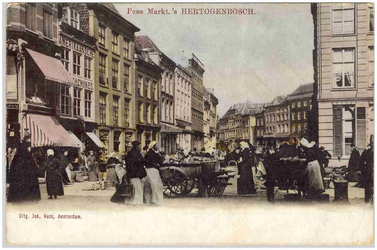 17563 Het in- en verkopen van goederen op de Markt, 1900 - 1920