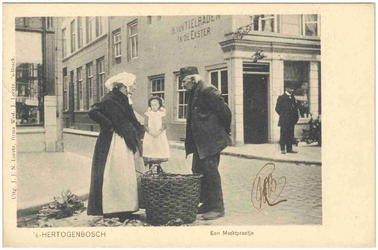 17568 Het in- en verkopen van goederen op de Markt, 1900 - 1920