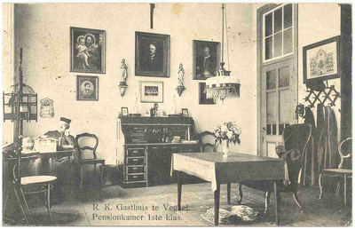 17761 Pensionkamer 1ste klas van het R. K. Gasthuis, 1925 - 1935