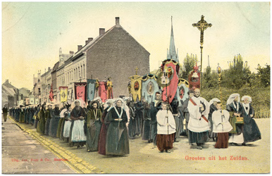 17900 Processie : het maken van de stille omgang, 1910 - 1930