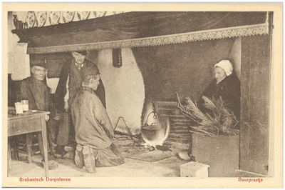 18079 Het koken op het open vuur in de schouw, 1900 - 1930