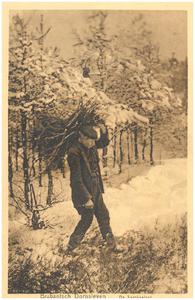 18270 Winteropname : Het sprokkelen van hout, 1900 - 1922