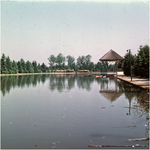 257490 Kiosk aan de roeivijver van recreatiepark 't Witven, Runstraat, 1955 - 1965