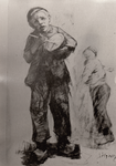 241929 Foto van het schilderij Rommelpotterij van Arend Hijner ( zwarte krijttekening), 1915