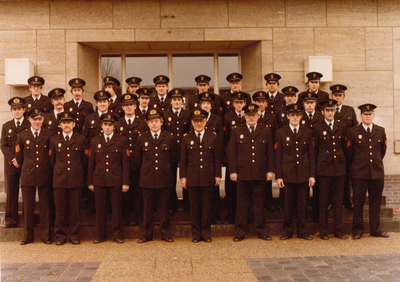 244072 Brandweermannen van de brandweer , 1979