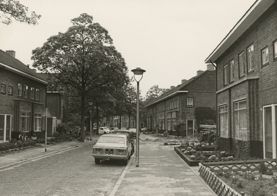 195992 Auto's in de 2e Bottelroosstraat, rechts de Stekelroosstraat, 06-1976