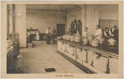 569 De keuken van het Rijks Krankzinnigen Gesticht aan de Dr. Poletlaan, 1921 - 1923