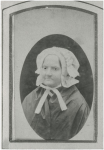 596 Een portret van Anna Elisabeth Sibille Mohr, geb. Valkenswaard 29.12.1811, overl. Valkenswaard 19.01.1898, was ...