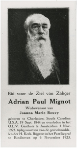 1653 Adrian Paul Mignot met baard, ca. 1920