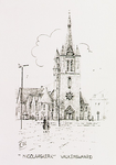 1822 Getekende R.K.Kerk van Sint Nicolaas door P. Louwers, 1988