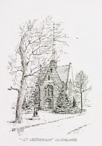 1823 Getekende NH-kerk 'het Weerderhuys' door P. Louwers, 1988