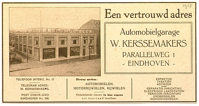 2403 Garage W.Kerssemakers, Parallelweg 1, 1918