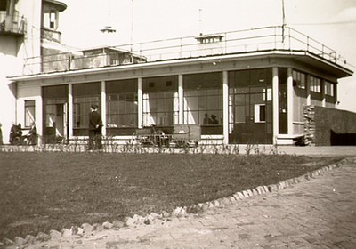 2794 De aanbouw aan het stationsgebouw op vliegveld Welschap, ca. 1948