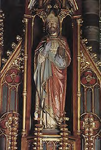 3814 Detail houtsnijwerk hoogaltaar Heilig Hartkerk of Paterskerk: H. Augustinus, 1994