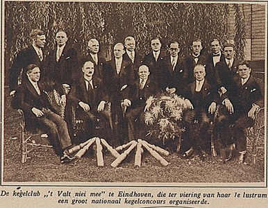 5168 De kegelclub 't Valt niei mee te Eindhoven organiseerde b.g.v. hun eerste lustrum een groot nationaal organiseerde, 1926