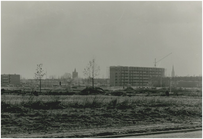 9032 Aeneaslaan, zicht op de stadsuitbreiding van het stadsdeel 'Oude Gracht' in Woensel, 1962