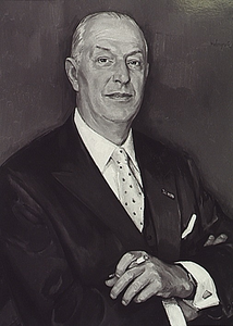 9496 Toon (A.M.C.M.) van Agt (geb. Eindhoven 1911), burgemeester van Heeze 1964-1976, geportretteerd door Peer van den ...