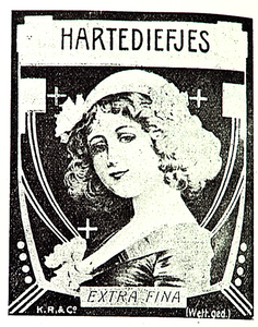 9536 Handel en nijverheid/fabrieksmerken/overige Kerssemakers-Rath & Co: merk 24552 - sigaren: vrouw met tekst ...