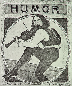 9537 Handel en nijverheid/fabrieksmerken/overige Kerssemakers-Rath & Co: merk 24551 - sigaren: Humor: vioolspelende man ...