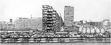11224 Plannen binnenstad cityplan; dwarsdoorsnede binnenstad [vgl. THA 11218], 30-05-1967