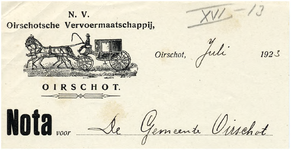 15015 Oirschot Een briefhoofd van de N.V. Oirschotse Vervoermaatschappij, 07-1923