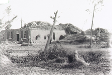 22011 Windhoos/zware storm op 12 december 1904. Verwoeste boerderij en omgewaaide bomen, 12-1904