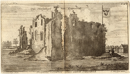 23662 De ruïne van het befaamd kasteel Cranendonk, 1720 - 1760