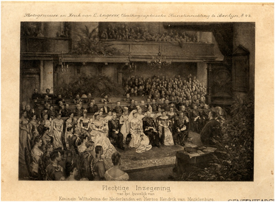 23759 Inzegening van het huwelijk van Koningin Wilhelmina met hertog Hendrik van Mecklenburg, 1904