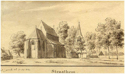 23830 De St. Joriskerk met luihuis, 1732