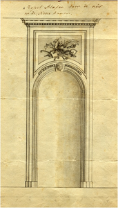23887 Ontwerp voor een nis op de Heren Kamer van het stadhuis, 1809