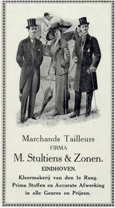 23946 Reclame van kleermakerij M. Stultiens & Zonen, 1910 - 1920