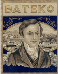 23955 Binnenblad sigarendoos met merk Bateko. Dit merk is afkomstig van de Sigarenfabriek van W. Baten uit ...