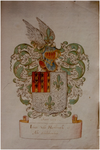 23976 Wapen van Johan van Hautbroek rentmeester van de goederen van Echternach, 1596
