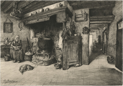 24066 Interieur van Boerenwoning in de Belgische Kempen, 1884