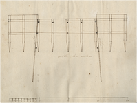 24084 Ontwerp voor een voetbruggetje als onderdeel van een sluizencomplex in de Stadsvest nabij de Baayplaats, 07-09-1781