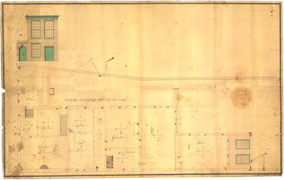 24123 Plan voor de aanbouw van een school en een vertrek voor de secretarie aan het (oude) stadhuis, 1806