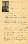 24232 Brief van Belgische vluchteling op postpapier met het Stadhuis van Eindhoven, 22-10-1918