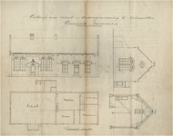 24258 Ontwerp van een school annex onderwijzerswoning te Nederwetten, 1871